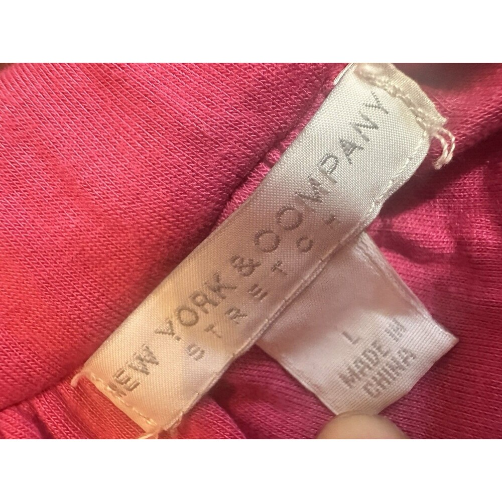 NY&Co Maxi Dress Women's Size Large Pink Dress Summer Comfort Flow Cool - Picture 7 of 9